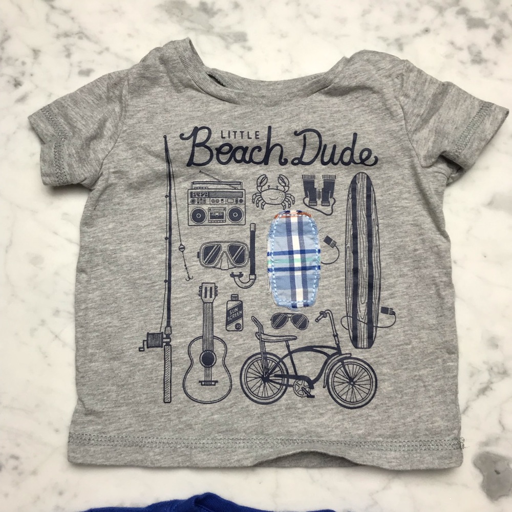 Carter's Little Beach Dude 6M Boys T Shirt Bundle - Picture 2 of 6